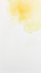 Obraz premium Soft blend of yellow and green watercolor washes on a white paper, delicate, minimalist art, light, dreamy