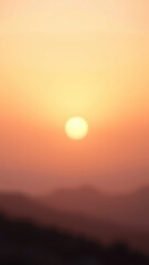 Obraz premium Softly glowing sunset with a blurred light gradient, serene atmosphere, atmospheric perspective.