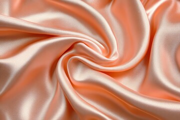 Obraz premium A close-up view of soft, silky fabric in a peachy hue, showcasing its smooth texture.