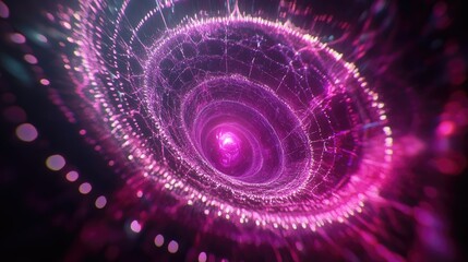 Abstract Purple Vortex of Light and Energy