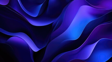 Obraz premium Abstract Blue Purple Wavy Flowing Design