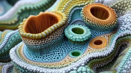 Fototapeta premium Abstract Colorful Organic Structure Detailed View