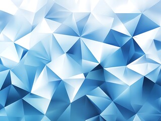 Obraz premium Futuristic low-poly geometric abstract design with blue wireframe and glowing orange network connections