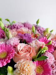 Obraz premium カラフルな花束のアップ