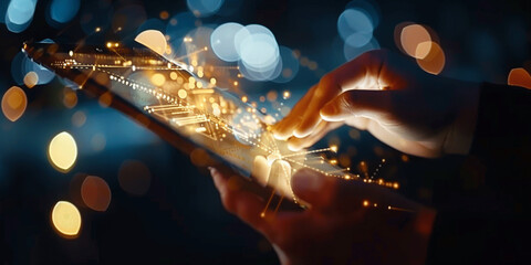 A hand is shown in a blurry image with a lot of sparkles
