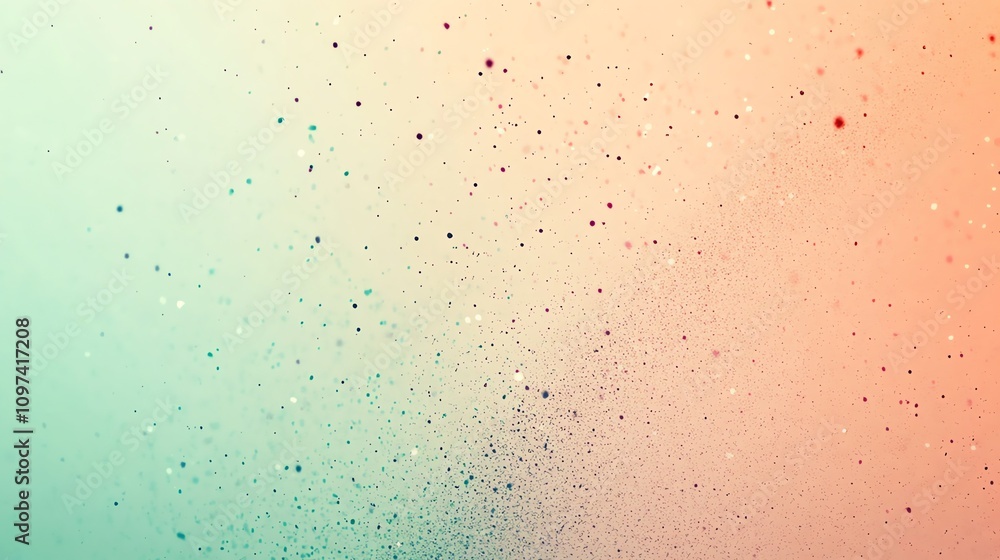 Poster a soft gradient background with scattered light particles creating a dreamy effect.