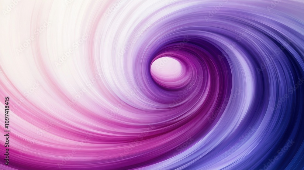 Poster abstract swirling pattern in soft pink and purple hues, creating a dynamic flow of color with a cent