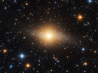 Fototapeta premium A stunning image of a galaxy surrounded by stars, showcasing the beauty of the universe.