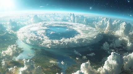 Flat earth illustration background