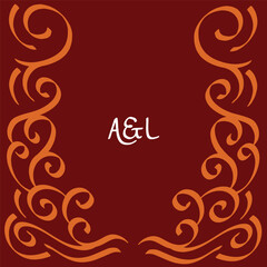 pattern illustration flower wedding invitation editable vektor