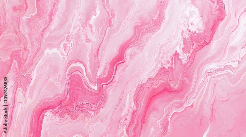 Aufkleber abstract pink marble texture with fluid patterns and smooth gradients.