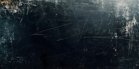 Dust and scratches design. Aged photo editor layer. Black grunge abstract background. Copy space