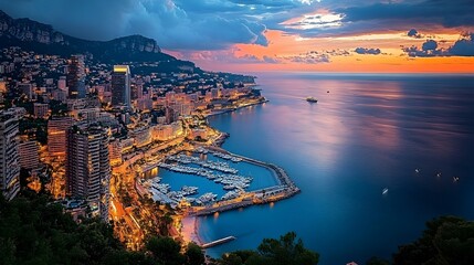 The Principality of Monaco on the French Riviera