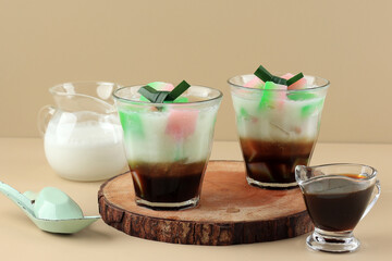 Es Selendang Mayang. Traditional Dessert Drink from Jakarta, Indonesia.