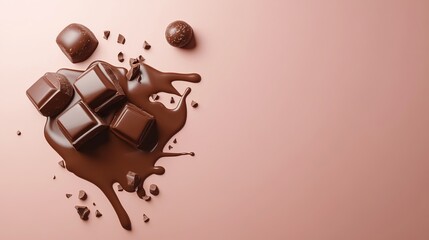 National Chocolate Day Concept. Copy Space