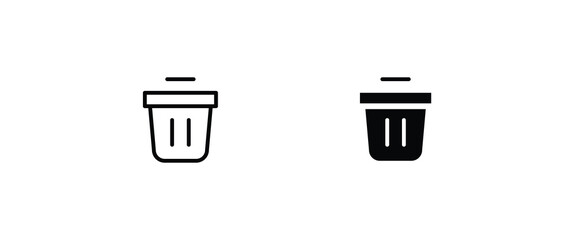 Trash Can Icon, garbage, clean Recycle bin icons button, vector, sign, symbol, logo, illustration, editable stroke, flat design style isolated on white linear pictogram