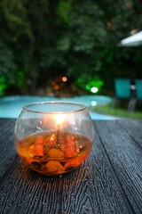 VELADA VELAS NOCHE AROMA RELAX VELA SOBRE MESA EN SPA DE ESPARCIMIENTO NOCHE ROMANTICA AMOR