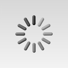 3d Realistic Loading sign vector illustration