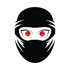 red black ninja mask