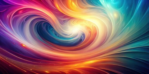 Obraz premium A vibrant swirl of colors creating a mesmerizing abstract painting of cosmic energy and flowing light