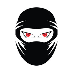 red black ninja mask