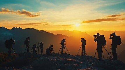 Obraz premium Photographers Capturing Nature