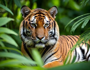 Obraz premium Majestic Tiger in Its Natural Habitat