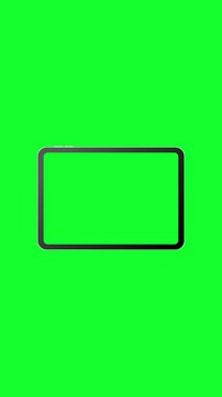 tablet ipad animation with greenscreen background portrait
