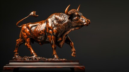 金融牛市金牛铜牛雄壮稳重疯牛