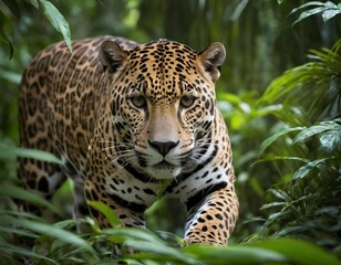 Obraz premium Majestic Jaguar in the Heart of the Jungle