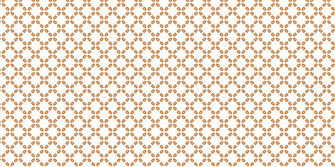 Golden vector floral seamless pattern. Abstract luxury geometric ornamental texture with small flower silhouettes. Gold and white simple ornament in oriental style.