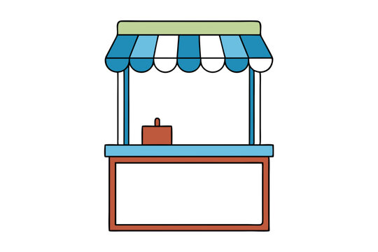 recommend clip art: Product Display Stand | isolated silhouette vector illustration on white background