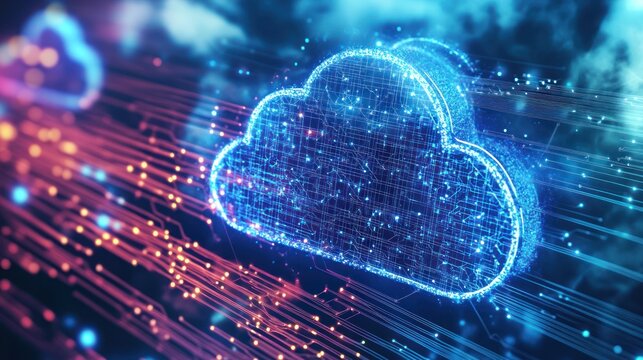 Digital Cloud Network Data Flow Abstract Representation