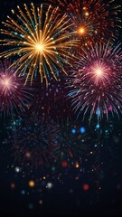 Naklejka premium fireworks on the night sky