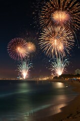 fireworks over the river