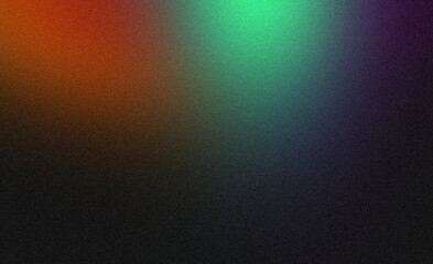 Abstract glowing color gradient grainy background. Smooth orange blue purple black color noisy gradient, vibrant color flow, bright, shine, website header design, cover, banner, poster