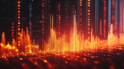 Fototapeta premium (For economic policies) Upward trending graph with a stable foundation, representing economic growth and policy success.