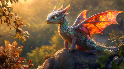 Obraz premium tiny dragon