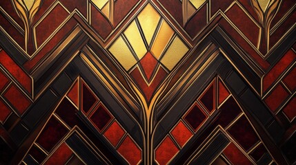 Website background in the style of Art Deco, geometric patterns, elegant lines, vintage style