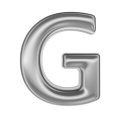 Font G Silver 3D Render