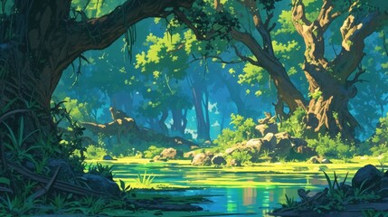 Trees and plants along the riverbanks appeared to sway and dance in a trancelike state as if under the influence of some mindaltering substance.