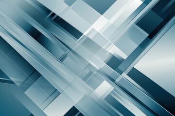 Fototapeta premium Abstract Blue and White Geometric Background Modern Diagonal Lines and Overlapping Shapes for Design Projects