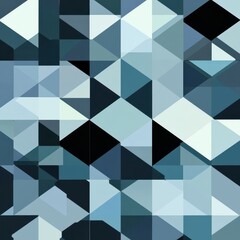Obraz premium Abstract Geometric Background Seamless Teal, Gray, and Black Triangle Pattern for Modern Design