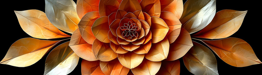 Fototapeta premium Detailed Close-up of an Elaborate Paper Flower Arrangement.