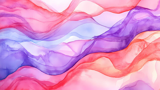 Fluid dreams - abstract watercolor background with dynamic lines and vibrant colors, creative flow of imaginative energy. Abstract Fluid Dreams. Illustration