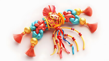 Chinese Knots Chinese New Year isometric cartoon 3D