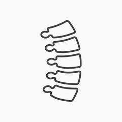 Spine icon isolated on white background