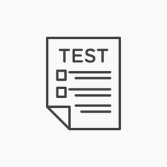 Test icon isolated on white background