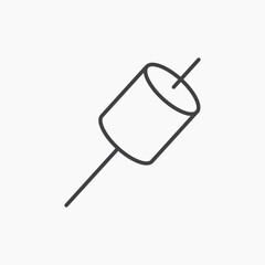 Marshmallow icon isolated on white background