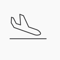 Arrival icon isolated on white background